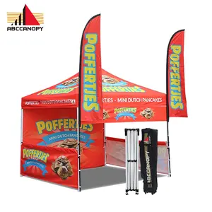 ABCCANOPY 8x8 ft 10x10 ft 10x15 ft 10x20 ft Pop up Canopy 凉亭帐篷即时定制印花天篷为户外派对