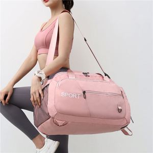 Wholesale Custom Large Capacity Weekend Gym Waterproof Sports Fitness Duffle <b>Backpack</b> Travel Duffel Bag With Shoes Compartment - Product Image 4