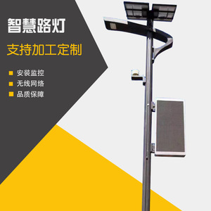 Lu Ho 100W Smart Street <b>Light</b> <b>Pole</b> Municipal Road Lamp with Screen and 5G Base Station - Product Image 1