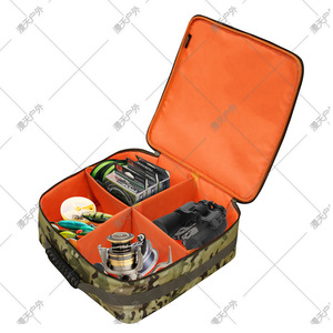 Sac de pêche camouflage grande capacité, boîte à moulinets réglable, sac de rangement extérieur multifonction en tissu Oxford - Product Image 1