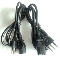 1m schwarzer italienischer IMQ-Stecker an C13-Netzkabel HO5VV-F 3x0,75 mm2