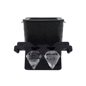 Molde de silicona para hacer cubitos de hielo, personalizado, transparente, cristal, grande, 2,5 pulgadas, con cubo