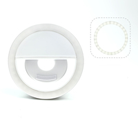 Luz de Relleno con Clip para Teléfono, 4 Niveles de Ajuste de Brillo, Luz Fría de 2500-6500K, Mini Luz de Relleno Recargable, Popular para Teléfonos