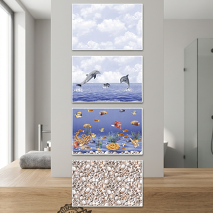 12X18กระเบื้องเซรามิคติดผนังตกแต่งห้องน้ำขนาด30x45ซม. 300X450มม. เคลือบเงาดิจิตอล - Product Image 4