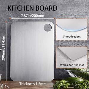 Customized Pure Titanium Cutting Board Outdoor Double-sided Cutting Board <b>Portable</b> Pure Titanium Cutting Board - Product Image 2