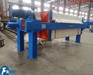 Manual discharge mechanical filter press sludge dewatering machine for wastewater treatment