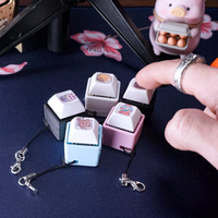 2026 New Arrival Custom Logo Anime Cartoon Acrylic Keychain Colorful Switch Keycap Trend Fashion Boy or Girl Gifts
