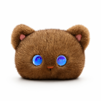 Peluche de chat brun parlant avec intelligence artificielle, robot compagnon émotionnel pour enfants