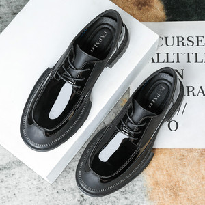 Chaussures Derby en cuir pour hommes FAPL.EC, kaki noir, à lacets, pour le bureau, les affaires, les déplacements, chaussures habillées formelles - Product Image 2