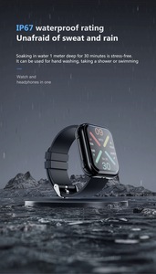 CY-T1 Nouvelle arrivée Montre intelligente TWS 2-en-1 Montre écouteurs Course à pied Entraînement physique Unisexe 240mAh 1.8'' 240*284 Carré Silicone - Product Image 2