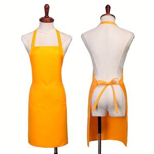Tablier de cuisine unisexe en polyester tissé, lavable et multi-usage, pour chef, serveur, restaurant, barbecue, vente en gros, promotion de marché et dîner - Product Image 3