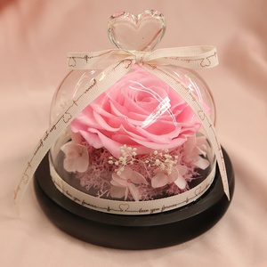 Wholesale A-gradeRoses Head in Glass Dome for Valentine's Day Mother's Day Gift Wedding Home Decor <strong>Eternal</strong> Flower - Product Image 6
