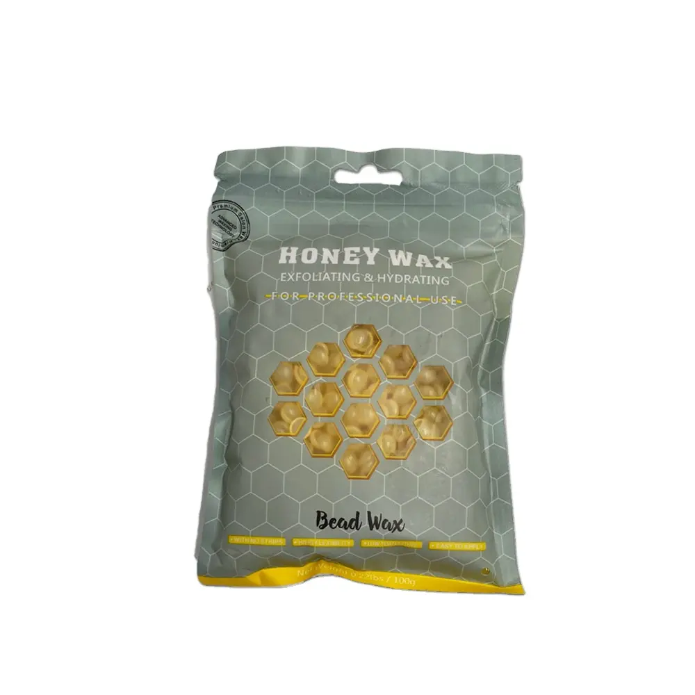 Factory OEM Private Label Honey Flavors 100g Depilatory Wax Block Hair Removal 100g Hard Wax Block beans For Body Salon Spa