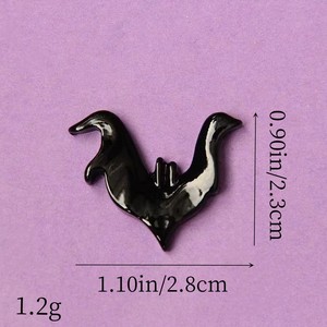 Accessoires en résine Halloween fantôme noir et blanc, vente directe usine, pour bandeaux et coiffes DIY, approvisionnement transfrontalier, technique d'émail goutte à goutte - Product Image 2