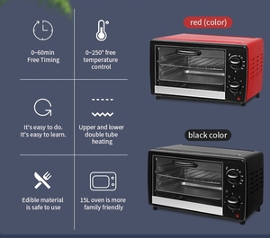 Horno Multifunción de 15L y 800W, Hornea, Tuesta, Convección, Calor Uniforme, Temporizador, Pequeños Electrodomésticos, Regalo, Parrilla, Asador, Multifunción - Product Image 2