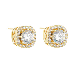 Stud Earrings Square Geometric Design 925 Silver Claw Setting Party Jewelry For Women - Product Image 5