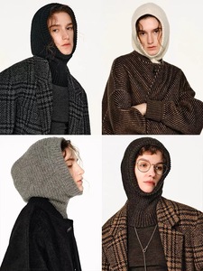 Thời Trang Dày Ấm Mùa Đông Cashmere Dệt Kim Hat Khăn Hoodie Người Đàn Ông Phụ Nữ Mềm Beanie Balaclava - Product Image 2