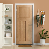 Porte coupe-feu en bois pour maison résidentielle, porte Shaker, homologuée 90 minutes, porte en bois certifiée