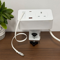 Multiprise de bureau avec protection contre la surchauffe, matériau ignifuge et protection multi-sécurité pour poste de travail de bureau