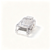 E-HONG RJ45 8P8C CAT6 UTP Prise Modulaire Monobloc Non Blindée Boîtier PC Transparent Contacts Plaqués Or Gigabit LAN Maison Bureau