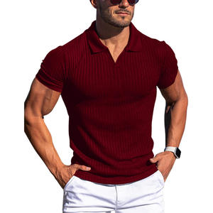 Camiseta Casual de Verano para Hombre, Estilo Europeo Americano, de Lona con Spandex/Poliéster, Estampado de Leopardo, Cuello en V, Anti-Pilling, 100g - Product Image 3