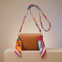 Chaîne de sac de luxe en soie entrelacée avec métal, accessoires de décoration pour sacs à main, poignée de sac DIY, cadeau