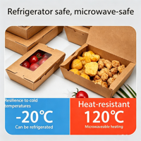 Boîtes à pâtisserie personnalisées en kraft pour fenêtre, en vrac, emballage en papier recyclable pour snacks, mini-tartes, cadeaux, café, restaurant, à emporter