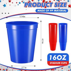 Vasos de Plástico PP Ecológicos de 16 oz, Estilo Americano, Impresos en Lotes Pequeños, con Tapas y Pajitas, Juego de 12 Piezas - Product Image 5