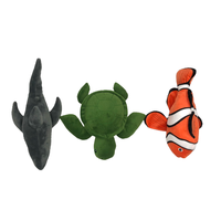 Jouet en peluche interactif personnalisé pour animaux de compagnie, nouveau design, requin, tortue marine, vente en gros