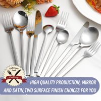 Offre Spéciale – Ensemble de Couverts en Acier Inoxydable 4 Pièces (Couteau, Fourchette, Cuillère) pour Restaurant