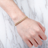 Nouvel Arrivage Transfrontalier 6MM Bracelet Chaîne Cubaine à Fermoir à Ressort Style Hip-hop Européen et Américain, Accessoires Tendance pour Hommes, Anniversaire