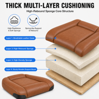 Chaise de jeu pivotante inclinable ergonomique en cuir de luxe avec accoudoirs réglables