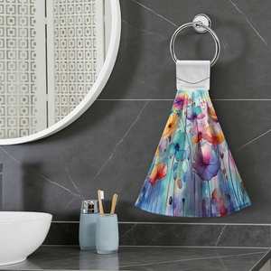 Serviette de cuisine suspendue personnalisée, épaisse, absorbante et à séchage rapide, avec bouton-pression dissimulé - Product Image 3