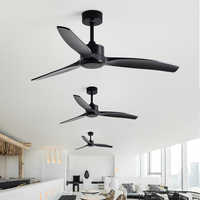 Style moderne minimaliste 3 fichiers alimentation en air ABS 3 pales 52 pouces DC télécommande Bldc ventilateur de plafond