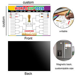 定制2026年足球比赛记录PVC磁性冰箱贴（可写）足球比赛冰箱贴 - Product Image 4
