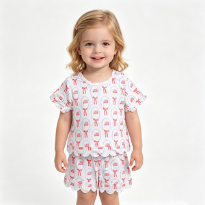Conjuntos de Ropa para Bebés Niñas con Lazos y Estrellas, Estilo Boutique Personalizado, Trajes del 4 de Julio, Venta al por Mayor, Ropa Patriótica para Niños, Nueva Moda de Fábrica - Product Image 4