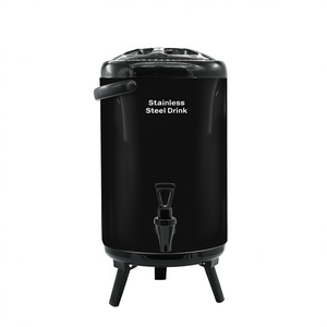 Dispensador de Bebidas SOGA de 12L, Aislado, de Acero Inoxidable, Color Negro, Contenedor Térmico para Bebidas Frías y Calientes, Servidor de Bebidas Resistente - Product Image 1