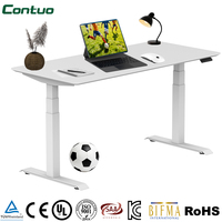 Bureau informatique électrique à double moteur, réglable en hauteur, assis-debout, tables de bureau motorisées