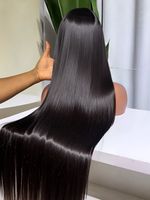 Perruque complète 360 en cheveux humains, perruques brésiliennes en cheveux vierges, perruques frontales en dentelle HD transparente pas chères pour femmes noires