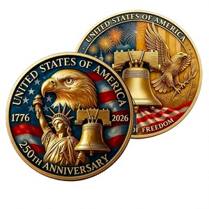 Moneta Commemorativa in Metallo con Campana della Libertà e Aquila Calva, Edizione Speciale 250° Anniversario USA, con Pittura Multicolore e Lavorazione Artigianale - Product Image 2