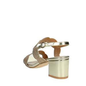 Sandalias de Tacón Cinzia Soft Donna, Color Dorado Metálico, Tacón Cuadrado, Zapatos de Moda para Mujer, Talla 36 - Product Image 1