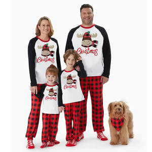 Прямая поставка, индивидуальные пижамные комплекты с низкой посадкой, одежда для сна с эластичной талией для всей семьи на праздники, как на Рождество - Product Image 1