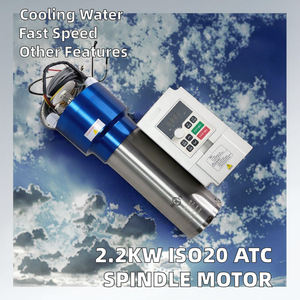 Motor de Husillo ATC Refrigerado por Agua Holry ISO20 220V de Alta Velocidad 2.2kW 4.5Nm para Bomba de Rodamientos, Máquina CNC de Taladrado y Torneado de Alta Precisión - Product Image 2