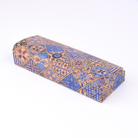 Étui à lunettes en liège naturel imprimé UV, étui portable pour lunettes de vue et de soleil, fermeture magnétique, pochette en liège avec motif floral