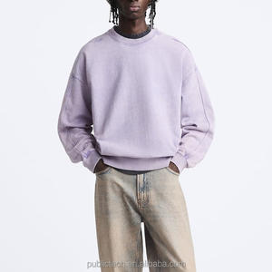 Usine couleur personnalisée Dye Sunshine sweat-shirt pour hommes 100% coton sweat-shirt imprimé de couleur unie personnalisé - Product Image 6