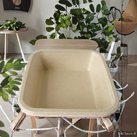 Barquette alimentaire jetable écologique compostable en bagasse de canne à sucre à six compartiments pour fêtes et traiteur