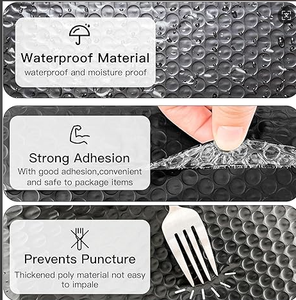 Enveloppe d'expédition en polybulle noire de haute qualité avec logo personnalisé imprimé, pour expédition express, imperméable, enveloppe d'emballage haute adhérence - Product Image 2