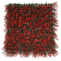 Mur végétal artificiel avec fleurs, haie artificielle pour la maison, mur vertical en plastique vert pour la décoration du jardin