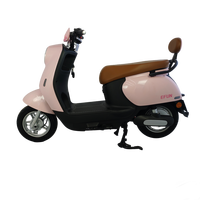 Motocicleta Eléctrica de 1500W con Freno de Disco Hidráulico, Scooter Rosa Moderno para el Desplazamiento Diario