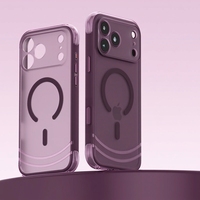 Coque magnétique mate AI Button pour iPhone 17 18 Pro Max, antichoc avec airbag, finition givrée, protection de l'objectif de précision, anti-traces de doigts